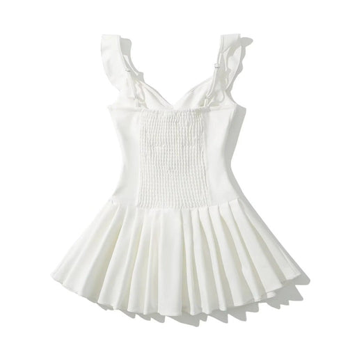 Amorette Bow-Tie Midi Dress - White