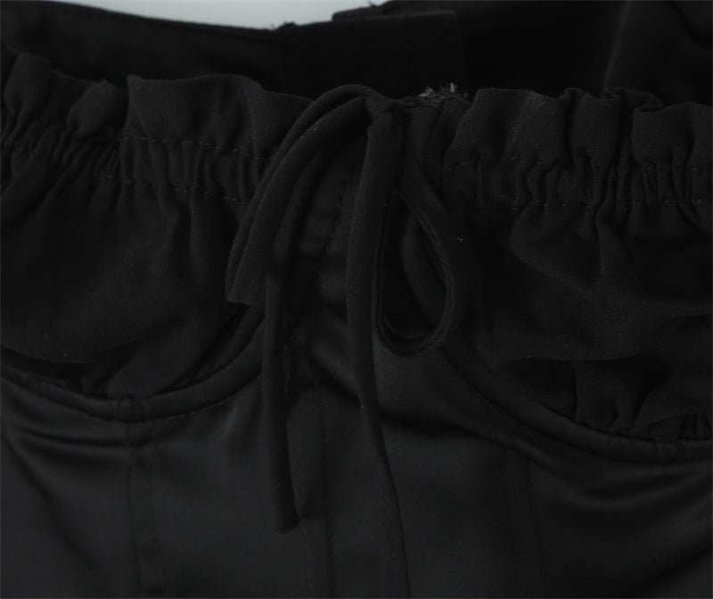 Arlisse Asymmetrical Strap Tank - Black