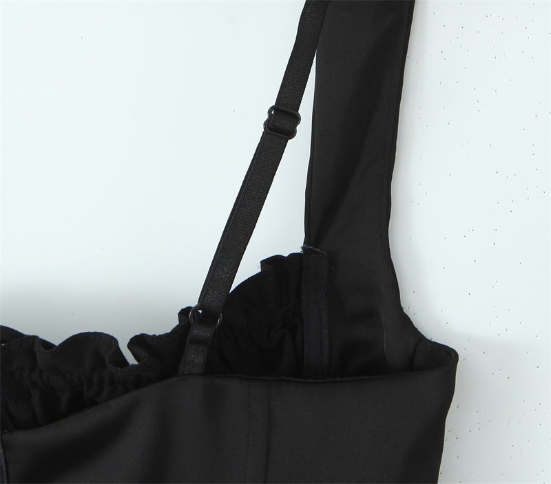 Arlisse Asymmetrical Strap Tank - Black