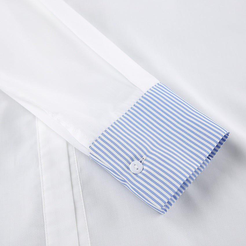 Marivelle Two-Tone Collar Relaxed Shirt - Pink