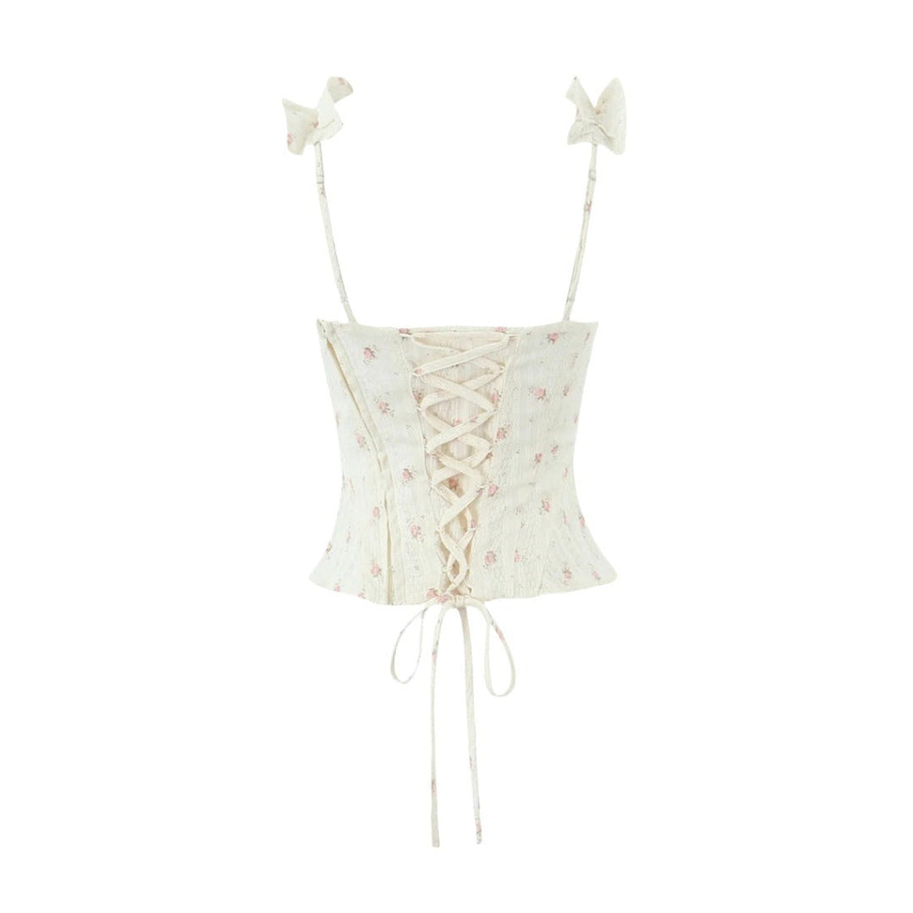 Mirelle Floral Bustier Tiered Skirt Set