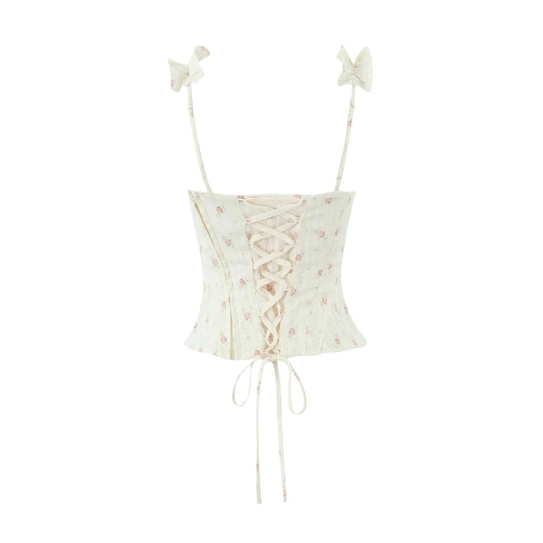 Mirelle Floral Bustier Tiered Skirt Set