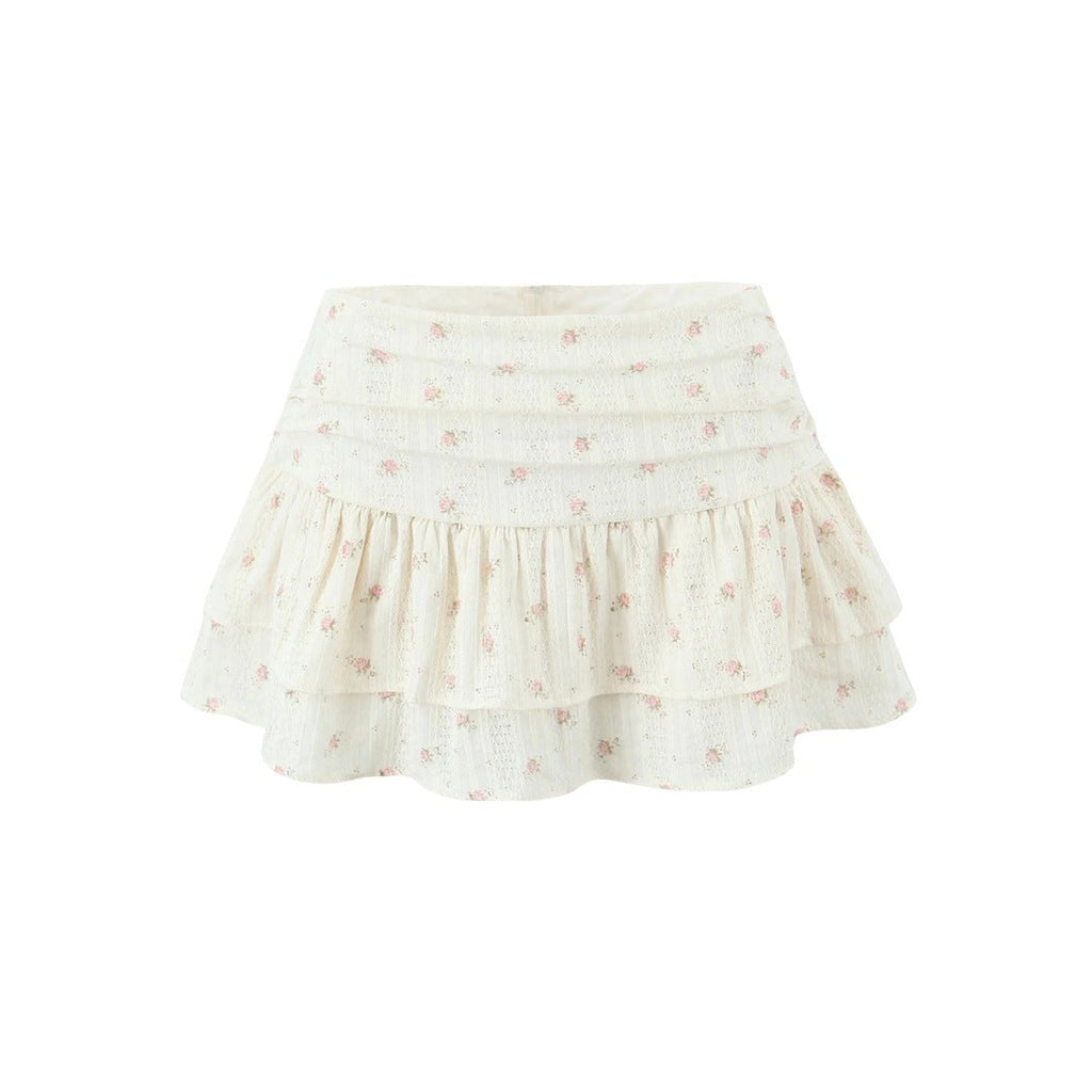 Mirelle Floral Bustier Tiered Skirt Set