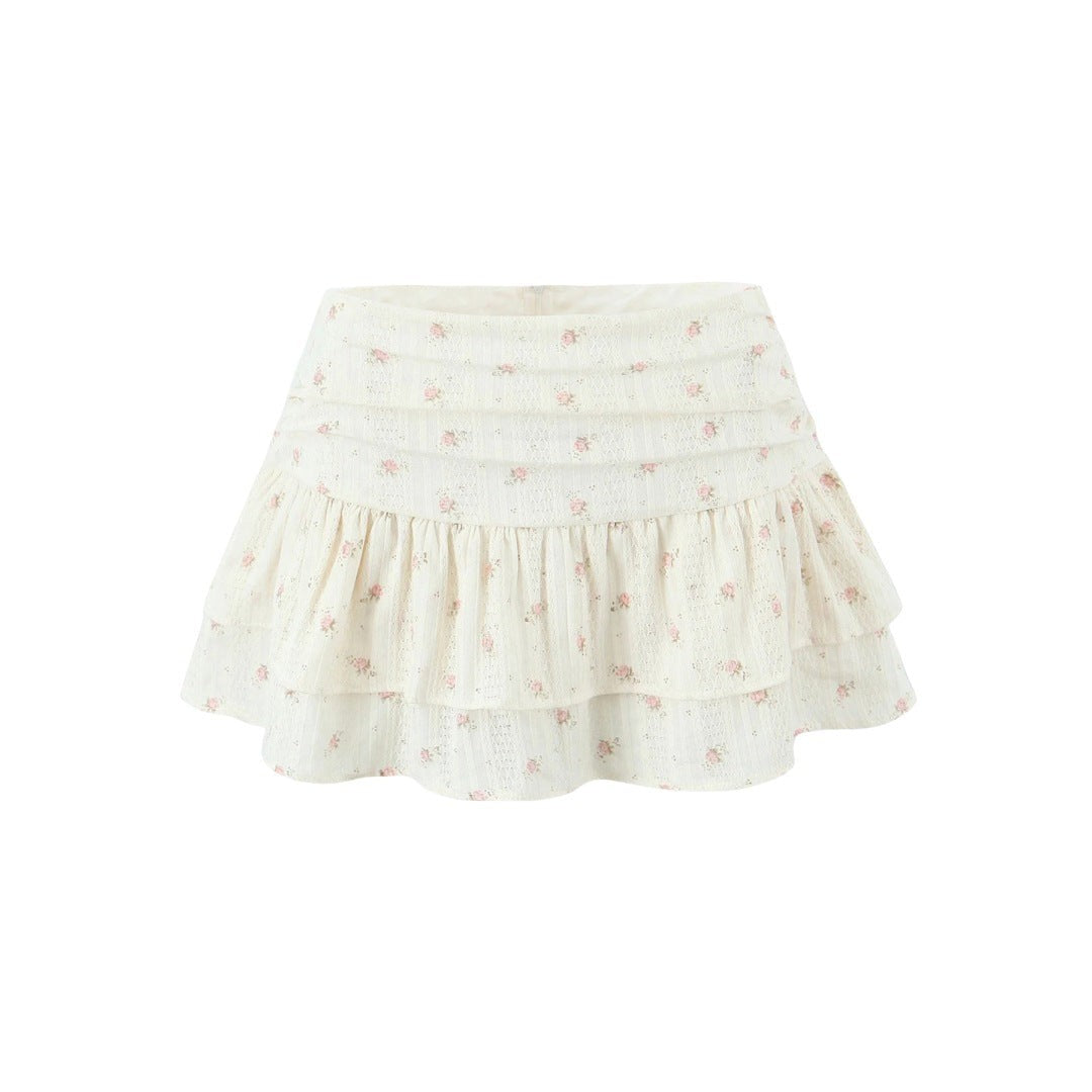 Mirelle Floral Bustier Tiered Skirt Set