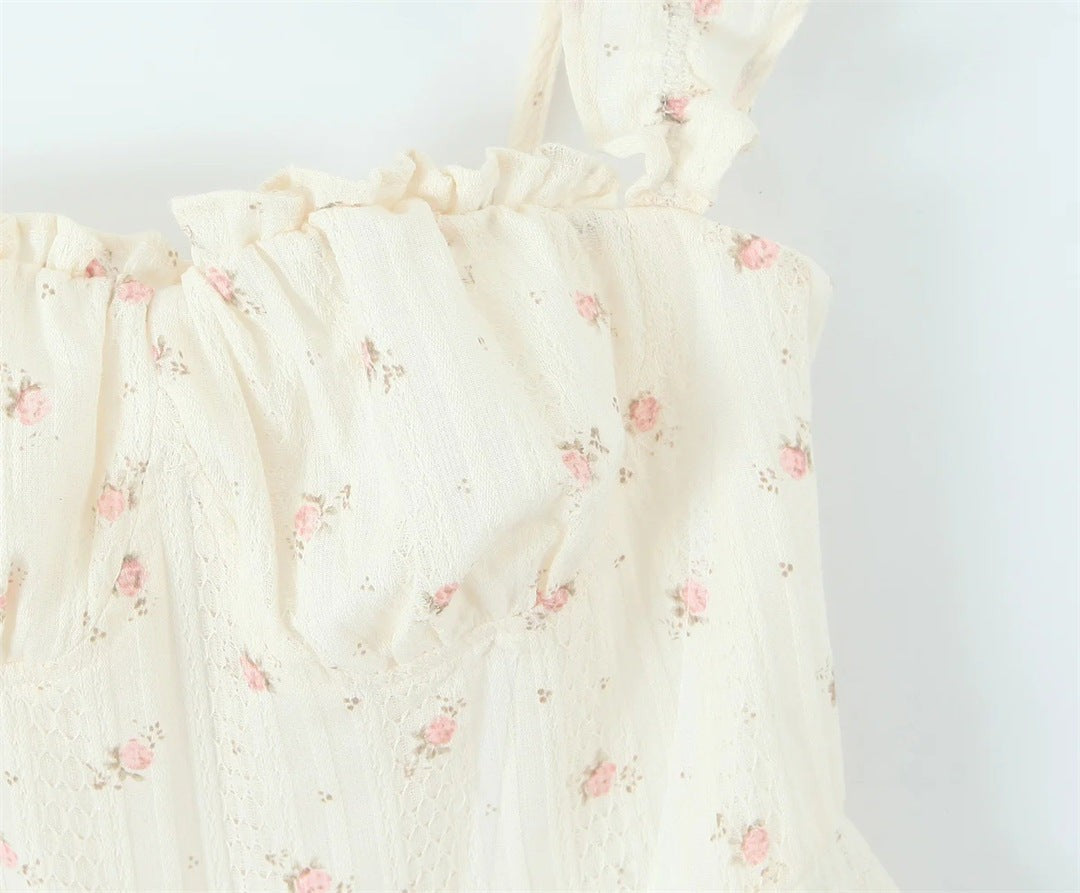 Mirelle Floral Bustier Tiered Skirt Set