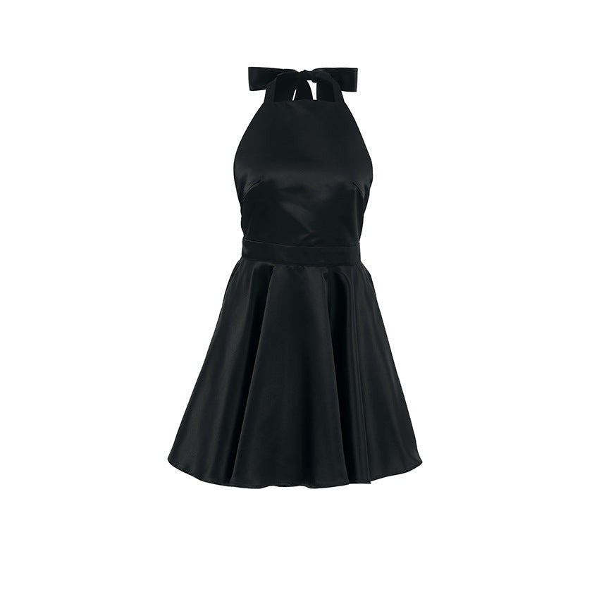 Sylvara Halter Bodycon Dress - Black