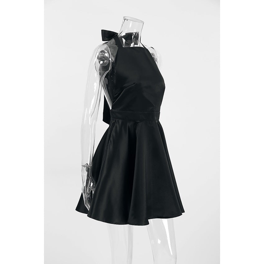 Sylvara Halter Bodycon Dress - Black