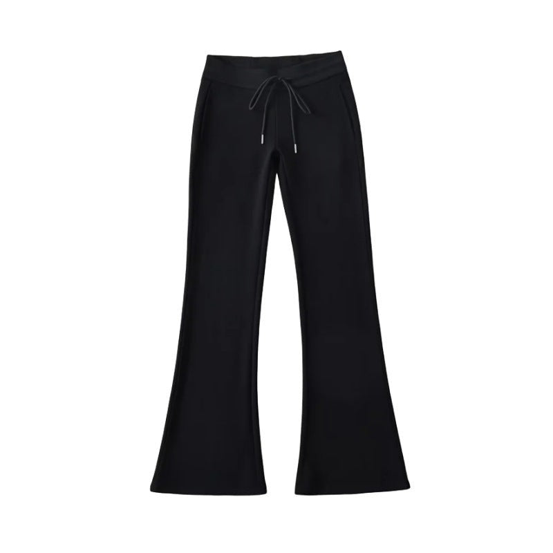 Veyra Low-Waist Flare Lounge Pants - Black