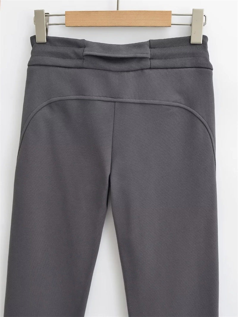 Veyra Low-Waist Flare Lounge Pants - Gray