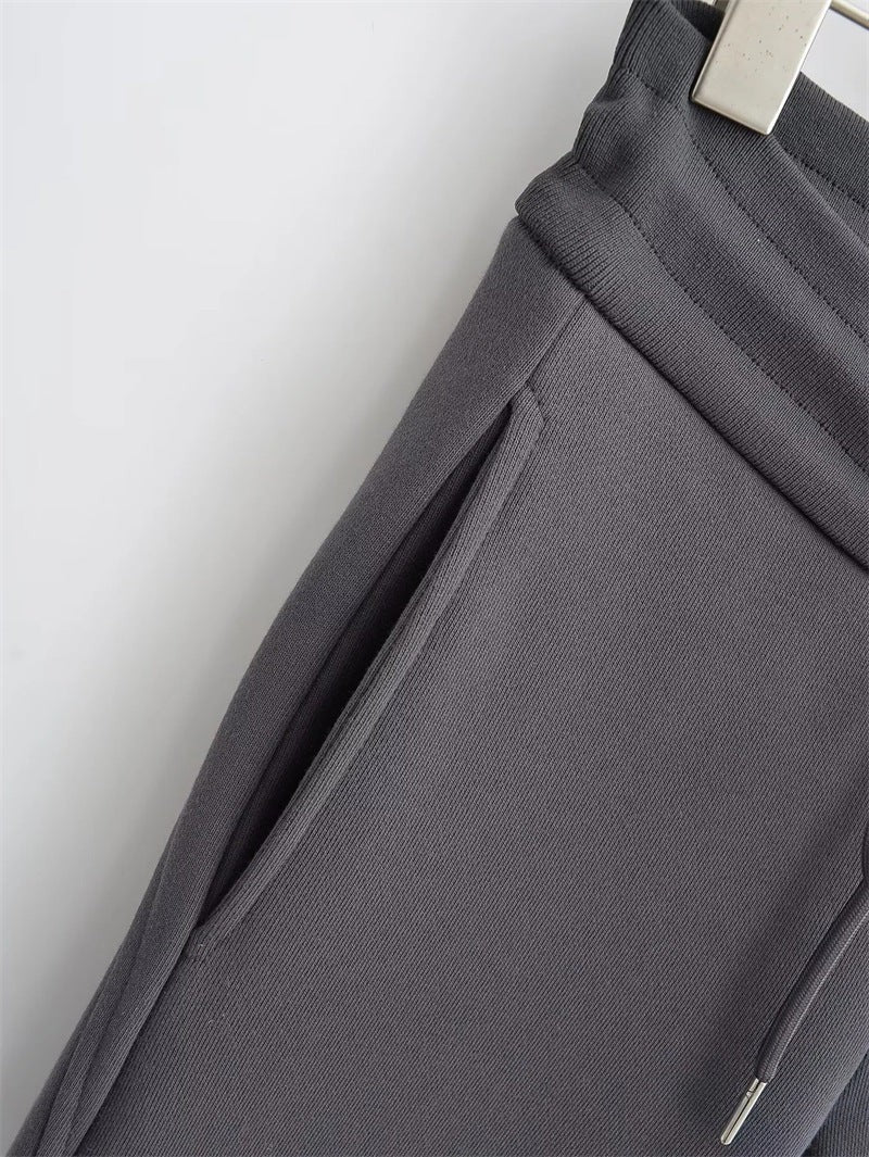 Veyra Low-Waist Flare Lounge Pants - Gray