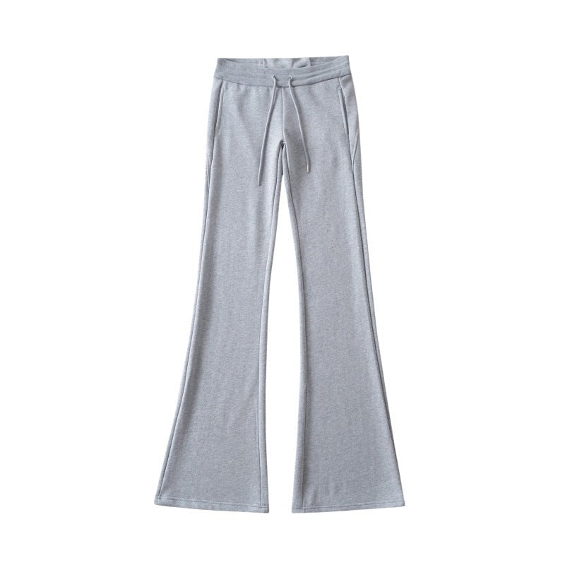Veyra Low-Waist Flare Lounge Pants - Light Gray