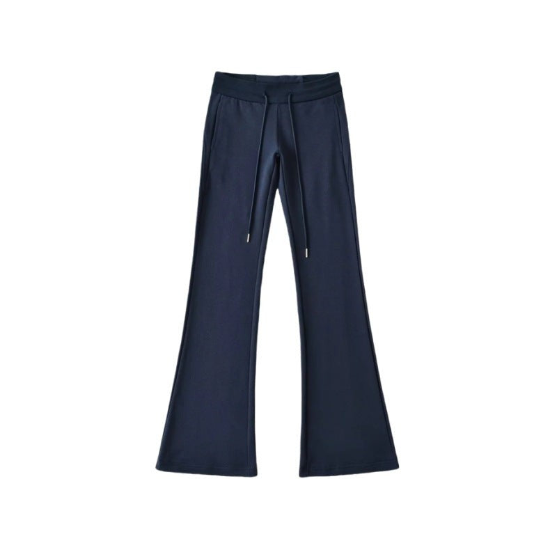 Veyra Low-Waist Flare Lounge Pants - Navy