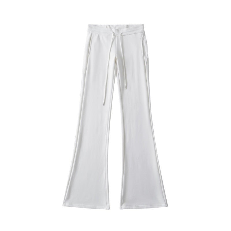 Veyra Low-Waist Flare Lounge Pants - White